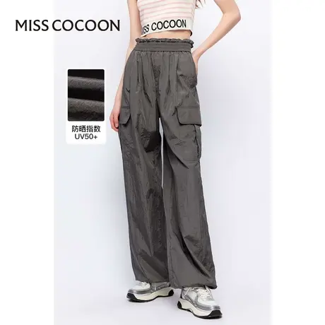 MISSCOCOON【持续机能旅程】24春新款机能风防晒宽松廓形工装裤商品大图