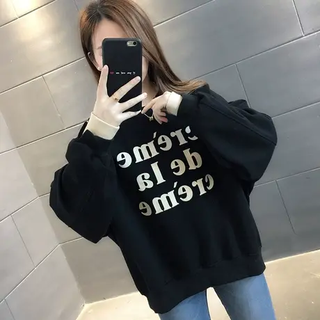 卫衣2023年新款女装韩版秋冬季秋款秋装宽松女士加绒外套爆款上衣图片