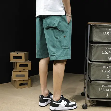 工装短裤男士五分裤薄款夏季潮牌5分男裤休闲宽松大码裤子23新款商品大图