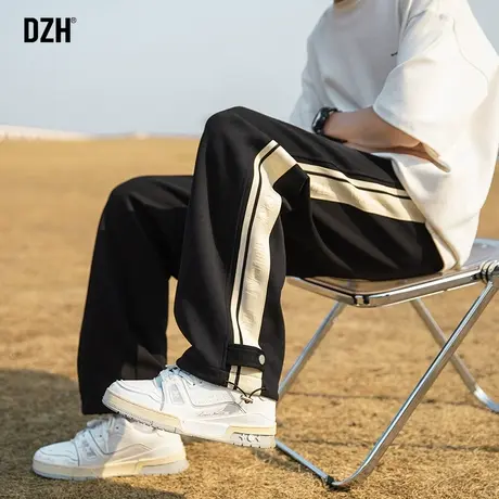 男士美式卫裤直筒垂感宽松运动裤男夏款oversize裤子男款秋季卫裤图片