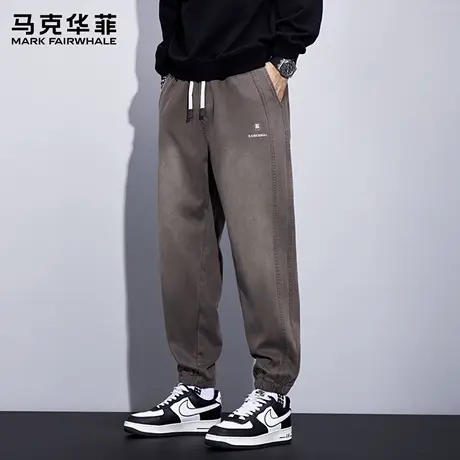 马克华菲牛仔裤男士宽松哈伦束脚裤2025新款休闲裤男款裤子春秋款商品大图