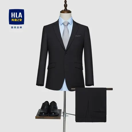 HLA海澜之家弹力松紧腰礼服套装23秋新修身商务宴会正装套西男图片
