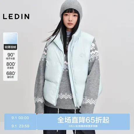 【火山岩】乐町泡芙感羽绒服马甲女装2025冬季新款保暖背心短款商品大图