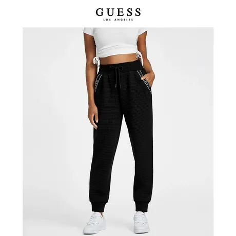 GUESS 女士潮流字母印花束脚宽松休闲裤-Q2BB11KBH40商品大图
