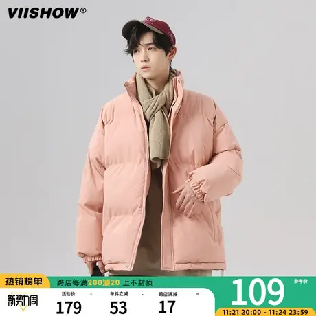 VIISHOW潮牌加厚面包服冬季宽松衣服美式棉服男保暖男生痞帅棉衣商品大图
