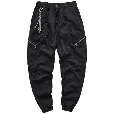 VIP多口袋工装裤男夏季宽松束脚裤日系复古百搭小脚休闲长裤潮牌图片