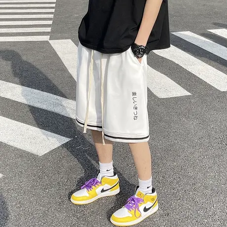 港风日系简约短裤男夏季高街潮牌运动裤子ins潮流百搭休闲五分裤商品大图