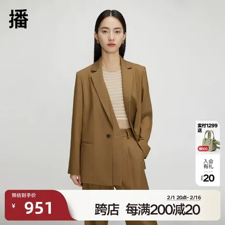 播西装外套女商场同款春季新款气质通勤西服上衣BDQ8XD9111商品大图