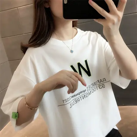 后背镂空个性大白t恤女装上衣女设计感女小众2023新款女夏装ins潮商品大图