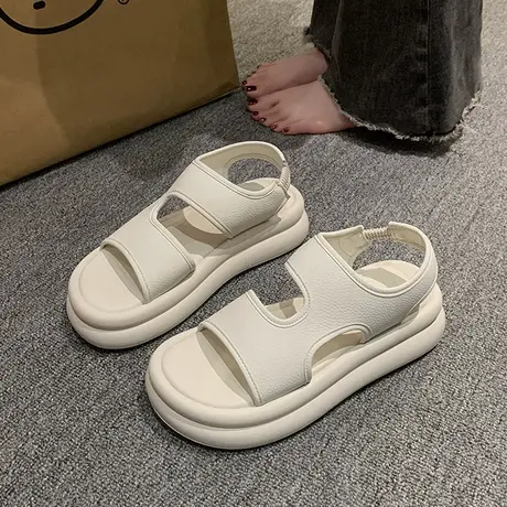 运动凉鞋女外穿2023年夏季新款时尚百搭复古舒适厚底休闲沙滩鞋潮图片