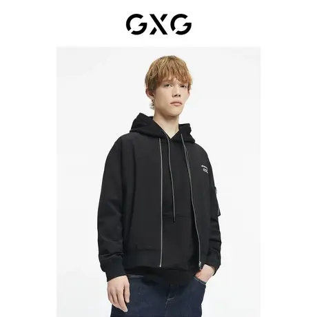 【特价】GXG男装 秋季时尚潮流经典基础款潮流刺绣夹克GC121013H图片