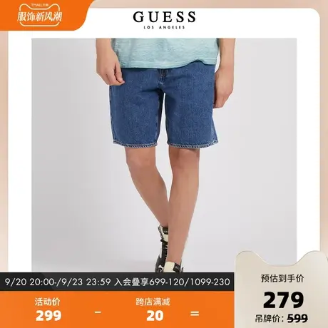 GUESS 男士宽松潮流牛仔短裤M2GD27D4HQB图片