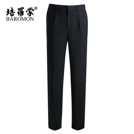 BAROMON/培罗蒙中年男士商务西裤西服套装单裤中腰直筒长裤西裤商品大图