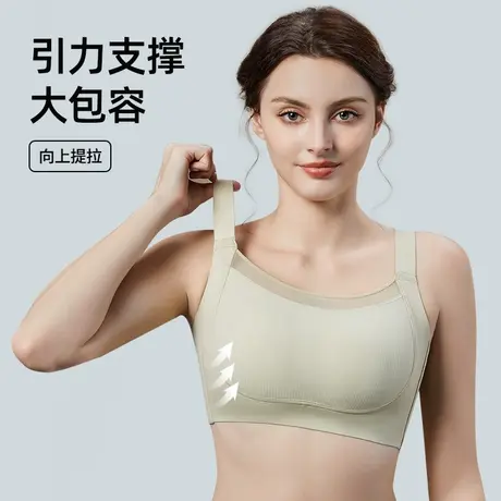 大码内衣女胸大显小收副乳防下垂全罩杯薄款聚拢文胸超薄调整胸型商品大图