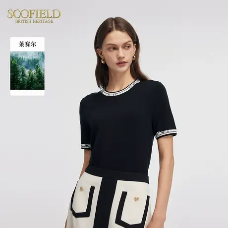 【大乐gogo严选】【莱赛尔】Scofield圆领针织衫短袖上衣T恤夏季商品大图