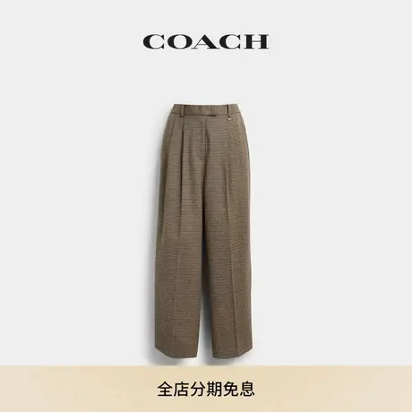 COACH/蔻驰女士羊毛长裤休闲舒适裤子高级感图片