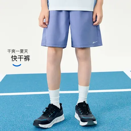 回力男童速干短裤2025新款运动裤吸汗儿童五分裤中大童薄款裤子PL图片