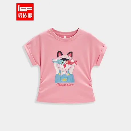 MINIIEF【爱依服童装】2025夏季新款韩版甜美洋气时尚印花T恤上衣商品大图