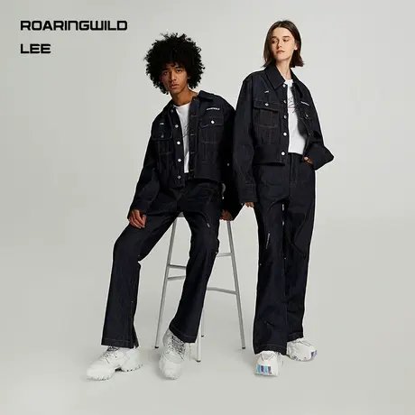 【Lee x ROARINGWILD】23秋冬新品清水洗男女同款牛仔长裤潮流图片