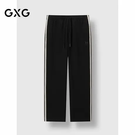 GXG男装 侧边织带装饰休闲裤通勤男士运动裤长裤 2025年春季新品商品大图