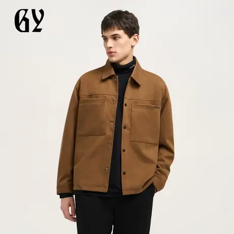 雅戈尔奥莱 GY男装男士翻领夹克秋冬时尚保暖工装风上衣外套商品大图