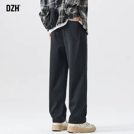 男生垂感休闲裤男宽松直筒秋季裤子男款美式高街2023新款长裤百搭商品大图