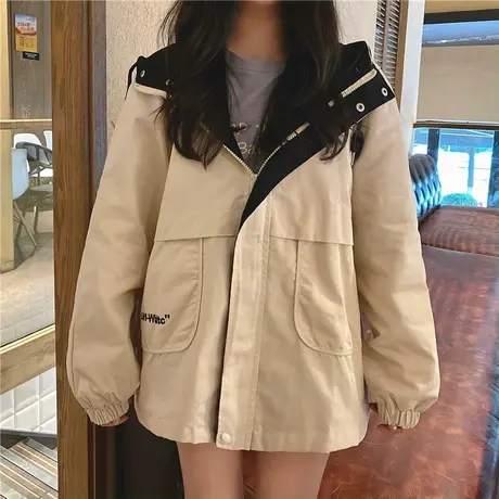 风衣女中长款小个子2021秋新款大衣韩版流行宽松气质休闲短款外套图片
