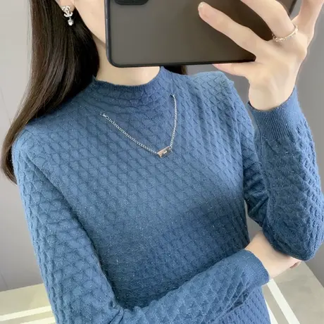 毛衣2022年新款爆洋气时尚时髦半高领领秋季打底衫女秋冬2022冬季商品大图