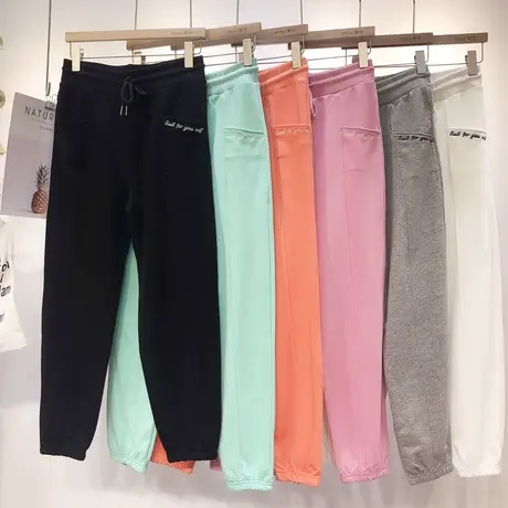休闲裤宽松束脚ins潮韩国东大门2020新款运动健身骑行瑜伽裤大码商品大图