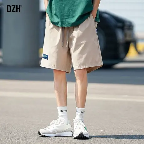 男生卡其色短裤男潮牌夏季运动休闲五分裤宽松裤子2023新款半截裤商品大图
