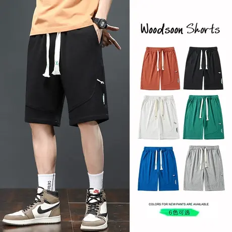 夏季薄款五分运动短裤男士夏天休闲裤子半截中裤衩外穿2023年新款商品大图