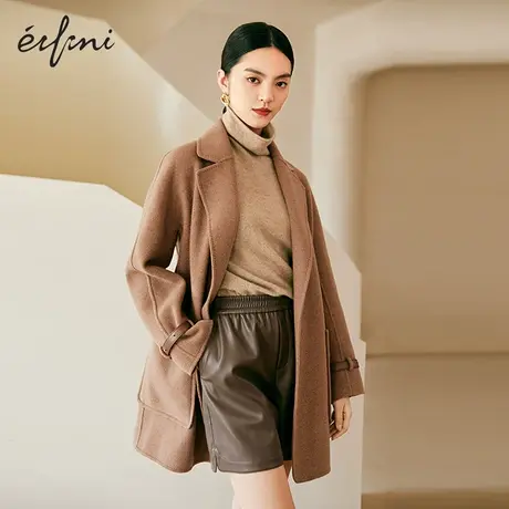 【商场同款】伊芙丽2021冬新款全羊绒针织衫高领毛衣女1CA632601Q商品大图