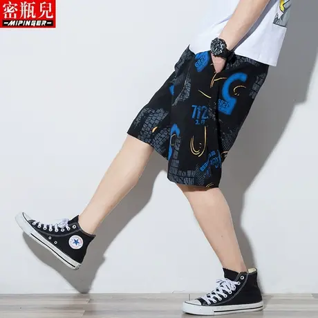 密瓶儿沙滩裤男夏季男士大码速干裤子新款短裤男五分裤潮流宽松图片