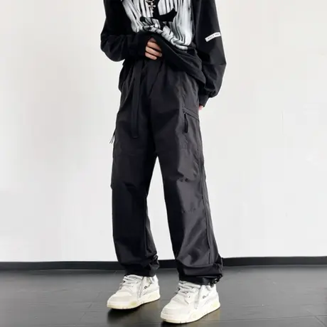 九分裤机能冲锋裤男款春季登山户外休闲裤子男生秋冬直筒工装长裤图片