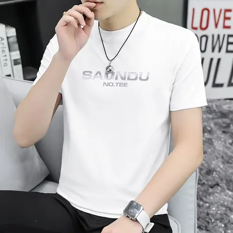 2023新款凉感sorona抗菌t恤男短袖夏季冰丝半袖体恤打底衫上衣服商品大图