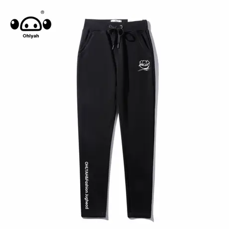 Ohlyah秋季新款纯色卫裤女2023爆款运动裤百搭束脚时尚黑色窄脚裤商品大图