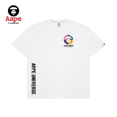 Aape旗舰店男装春夏多彩迷彩猿颜印花图案宽松短袖T恤1273XXK商品大图