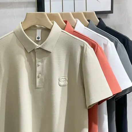 男士polo衫短袖高端商务休闲男士高端翻领t恤男夏季2023新款潮流商品大图