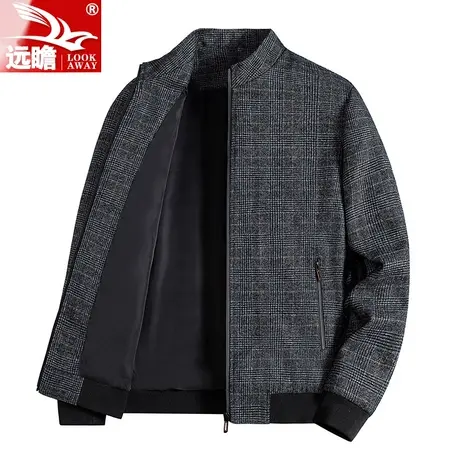秋季夹克男2023新款中年商务休闲上衣男装春秋款立领潮牌男士外套商品大图