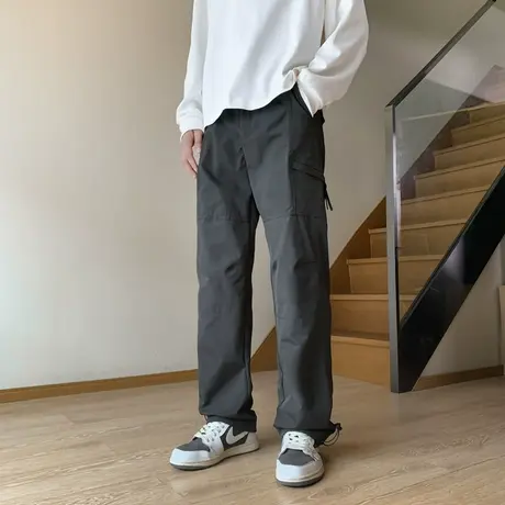 美式vibe机能风裤子高街潮牌工装裤男秋季直筒宽松休闲运动冲锋裤商品大图