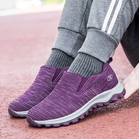 秋季一脚蹬大脚骨爸妈鞋中老年拇外翻健步鞋宽胖脚女鞋老北京布鞋商品大图