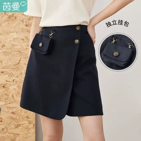 【商场同款】茵曼显瘦半身裙女2023春季新款学院风配挂包a字裙子图片