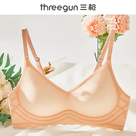 三枪内衣女士无痕2023年新款秋冬季无钢圈聚拢防下垂收副乳文胸罩商品大图
