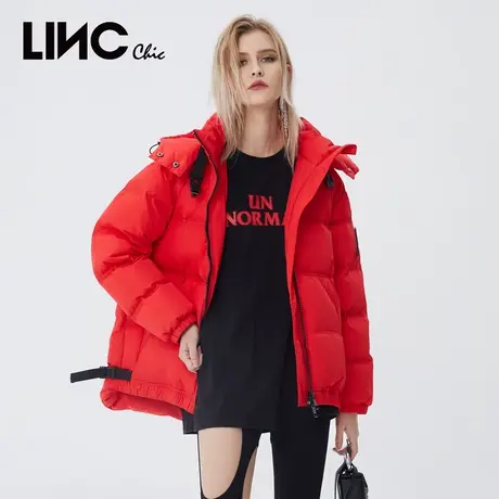 LINC金羽杰羽绒服女2023冬新款反季面包服短款女款派克服断码清仓商品大图
