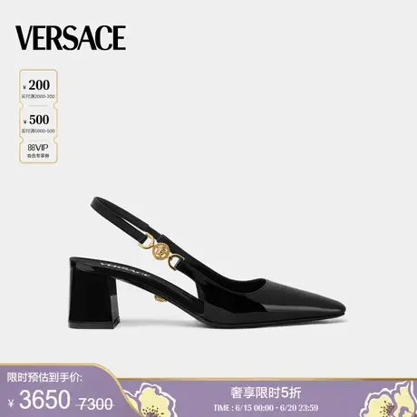 【季末优惠】VERSACE/范思哲 女士Medusa '95粗低跟露跟鞋商品大图