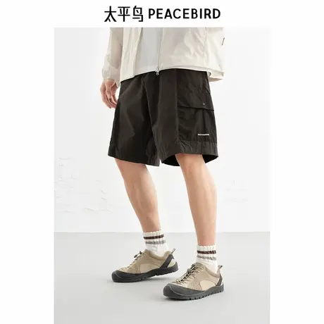【商场同款】太平鸟男装 休闲裤工装撞色口袋休闲中短裤B2GCF2195商品大图