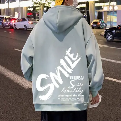 卫衣外套男ins潮牌春秋季美式宽松重磅休闲情侣连帽拉链开衫衣服商品大图