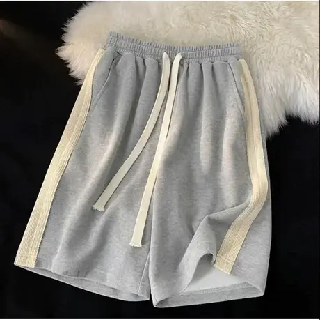 运动短裤女夏季薄款宽松小个子阔腿裤高腰显瘦直筒外穿休闲五分裤图片