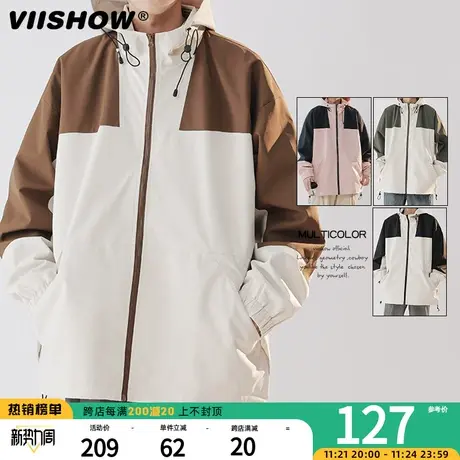 VIISHOW山系外套男宽松潮牌春装美式复古机能冲锋夹克男士休闲夹商品大图