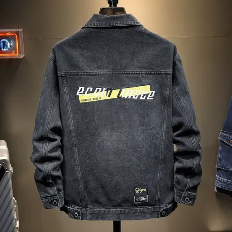 春夏季牛仔外套男韩版潮流夹克男夏季宽松休闲学生夏装百搭上衣服商品大图